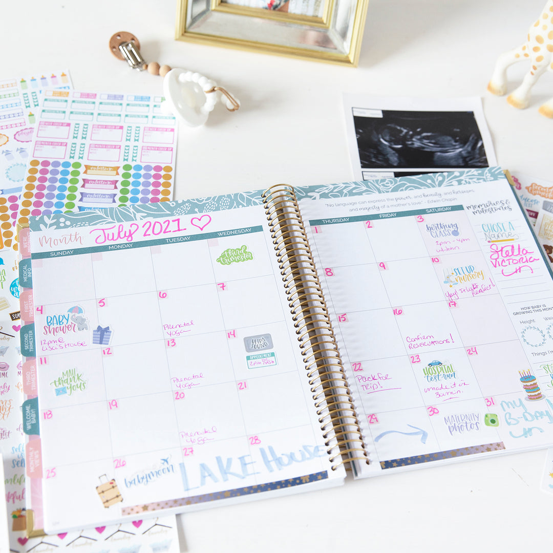 Kisston 24 Sheets Baby Scrapbook Stickers 1000+ New Pregnancy  Planner Sticker Baby Calendar First Year Sticker Baby Maternity Newborn  Themed Stickers for Christmas Decorating : Baby