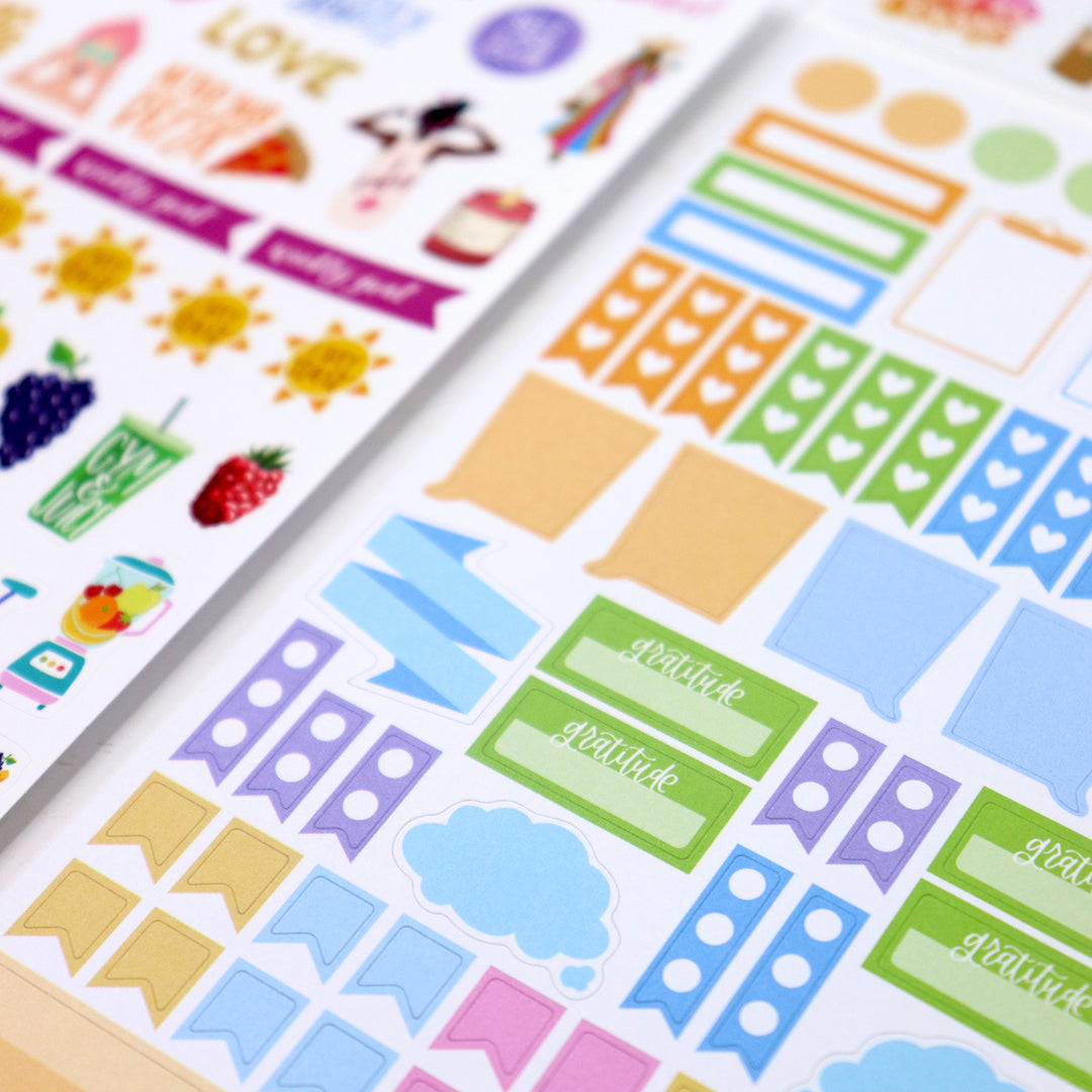 Freebie} Cute food stickers for your planner - Lovely Planner