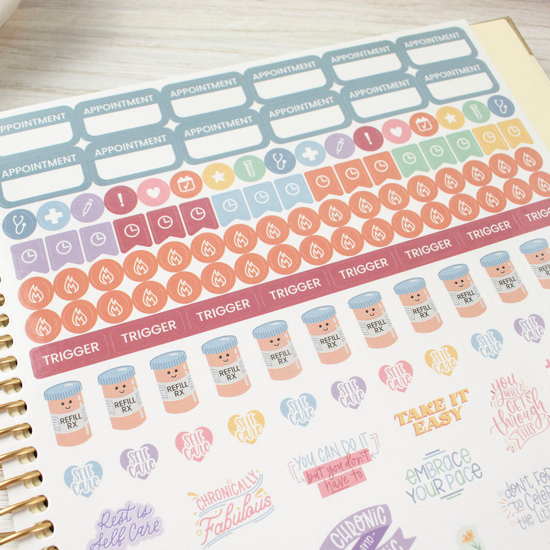 12 Month Set Minimalist Daily Stickers Month Tabs Dated Planner Stickers Dot  Journal Kit Tab Dividers 