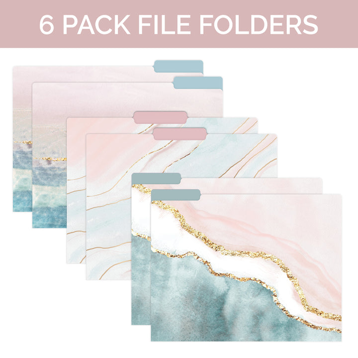 File Folder Set, Ethereal Marble
