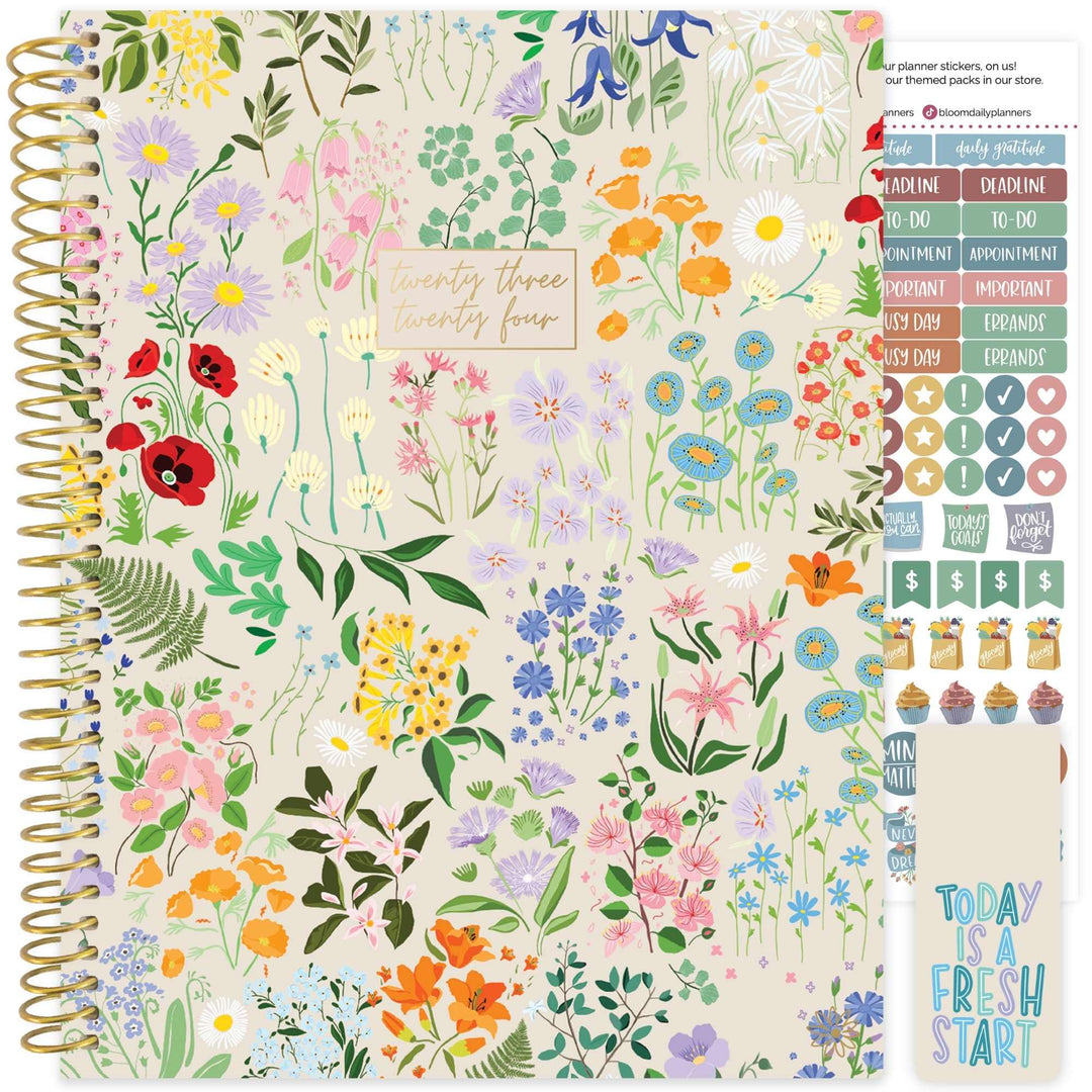 2023-24 Soft Cover Planner, 8.5" x 11", Garden Party