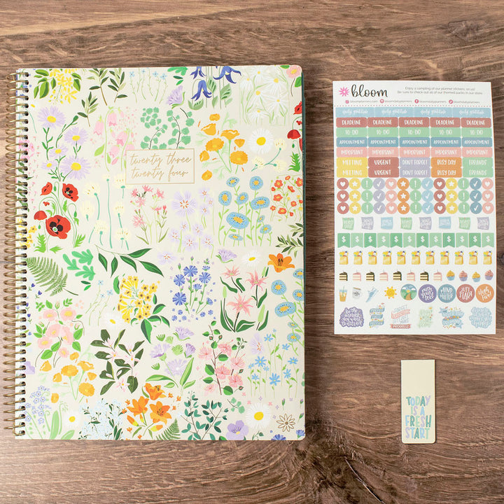 2023-24 Soft Cover Planner, 8.5" x 11", Garden Party