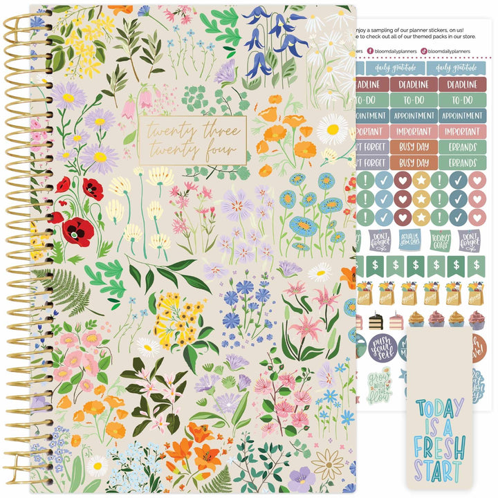 2023-24 Soft Cover Planner, 5.5" x 8.25", Garden Party