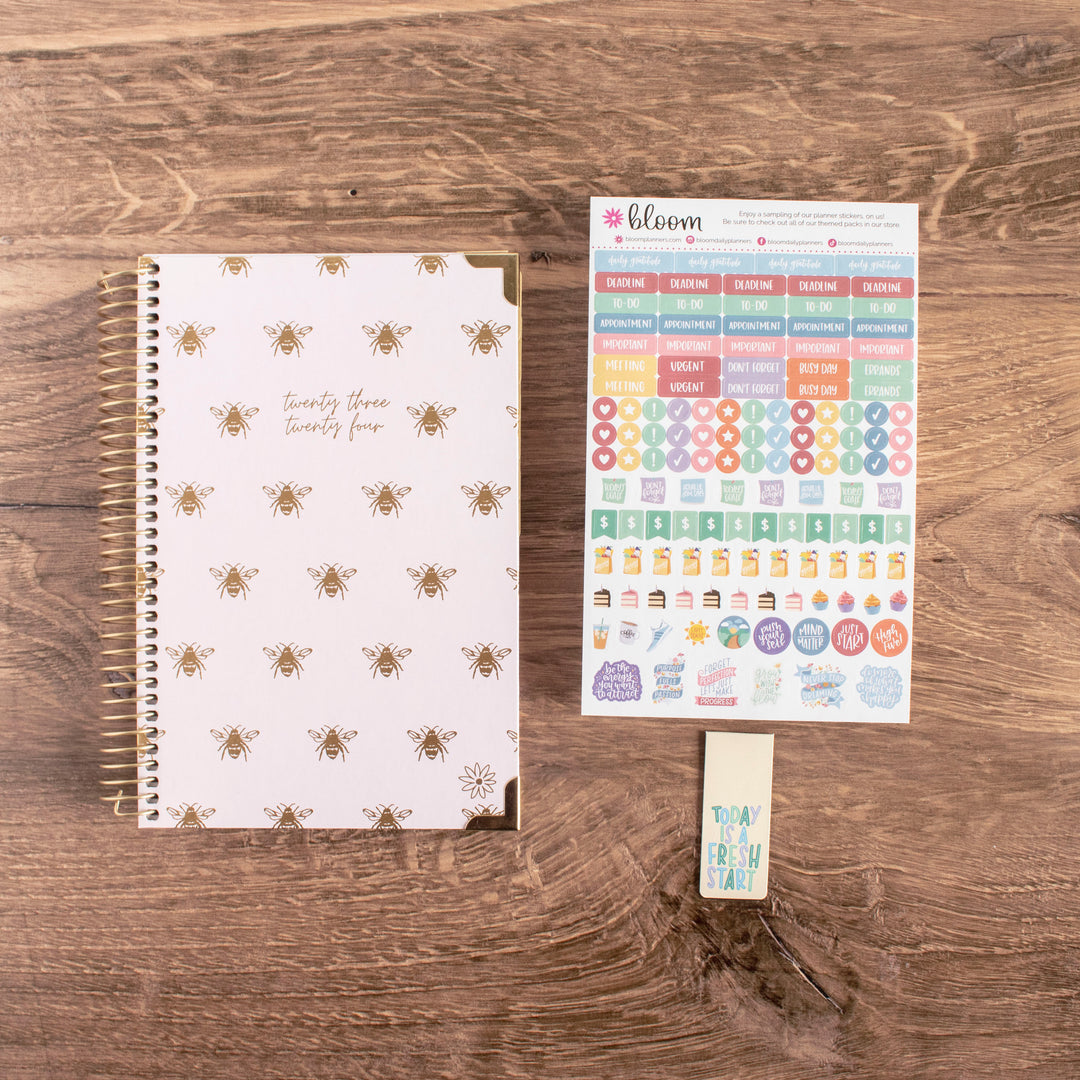 A5 large Size BUNDLE Gold Edge/white Planner Inserts 2023 -  Hong Kong