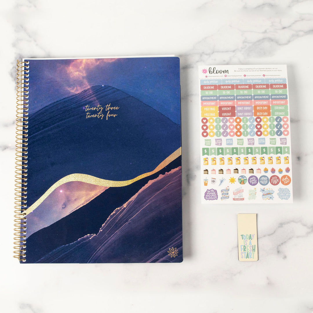 2023-24 Soft Cover Planner, 8.5" x 11", Midnight Mountains
