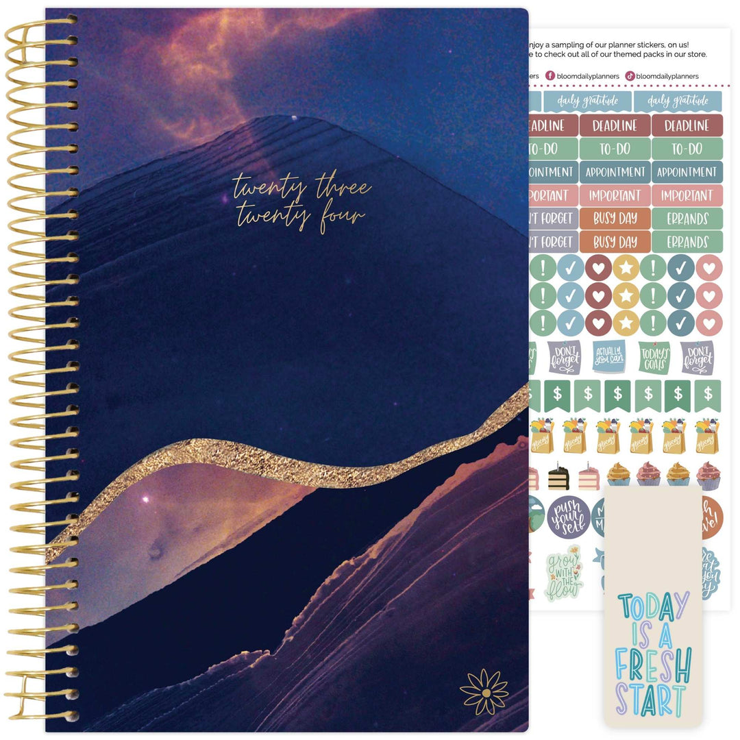 2023-24 Soft Cover Planner, 5.5" x 8.25", Midnight Mountains