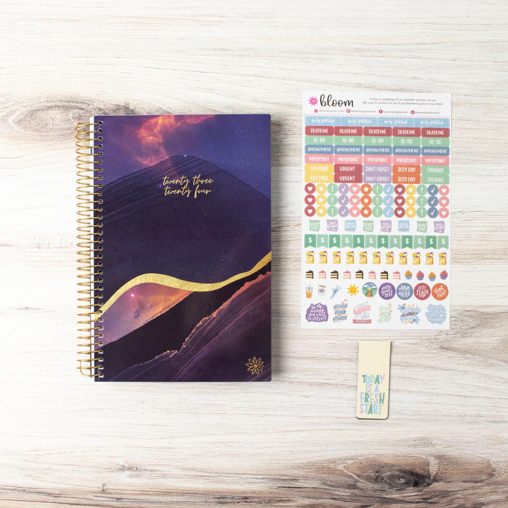 2023-24 Soft Cover Planner, 5.5" x 8.25", Midnight Mountains