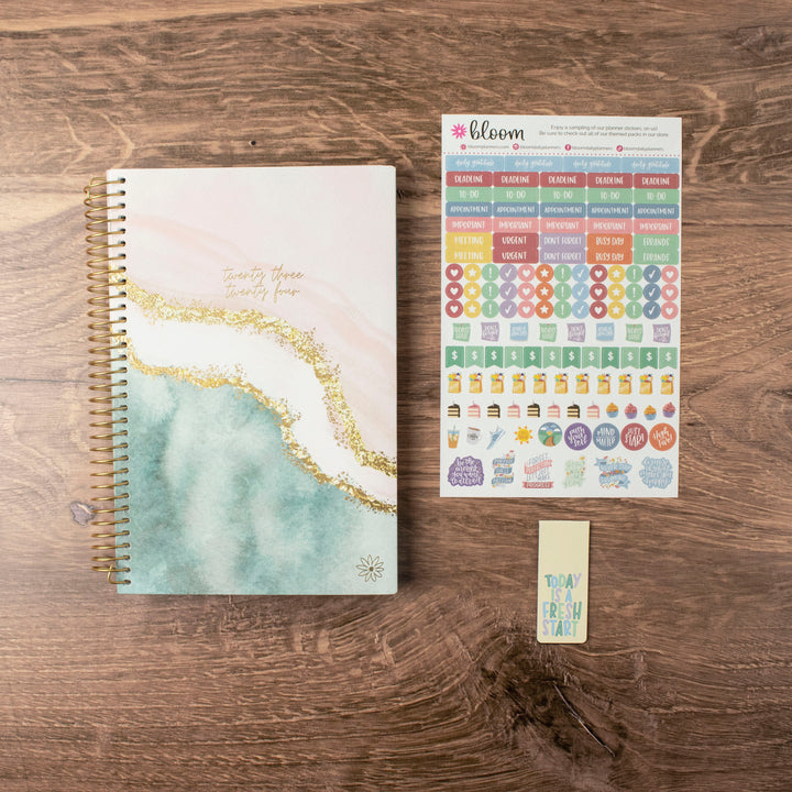 2023-24 Soft Cover Planner, 5.5" x 8.25", Daydream Believer, Pink & Blue