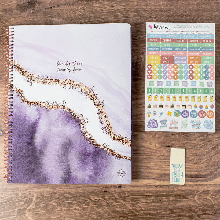 2023-24 Soft Cover Planner, 8.5" x 11", Daydream Believer, Lavender