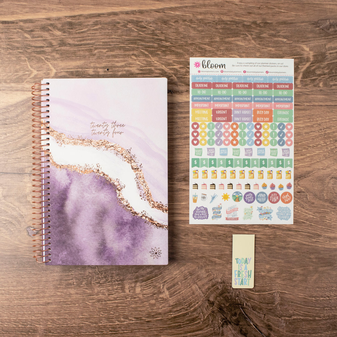 2023-24 Soft Cover Planner, 5.5" x 8.25", Daydream Believer, Lavender