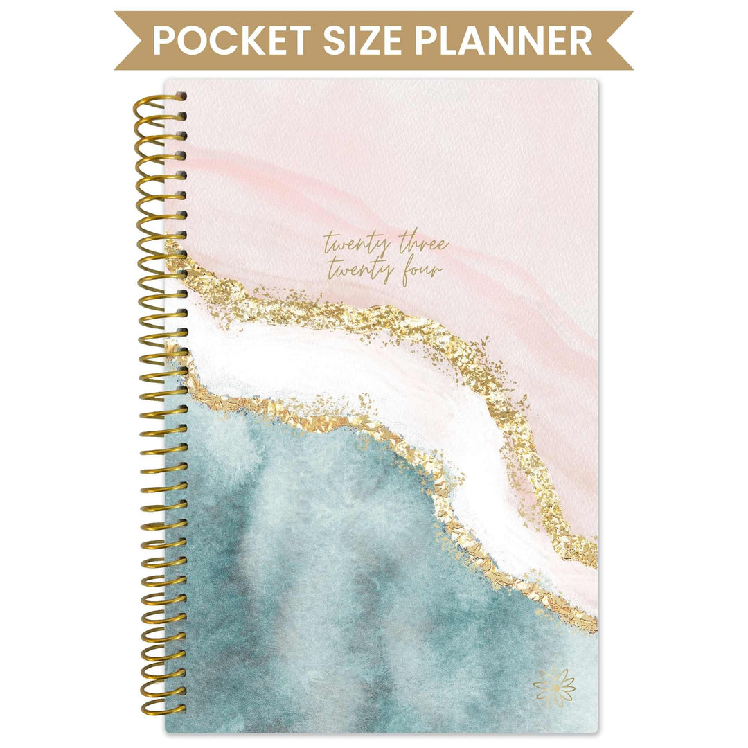 2023-24 Soft Cover Planner, 4" x 6", Daydream Believer, Pink & Blue