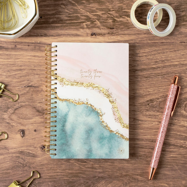 2023-24 Soft Cover Planner, 4" x 6", Daydream Believer, Pink & Blue