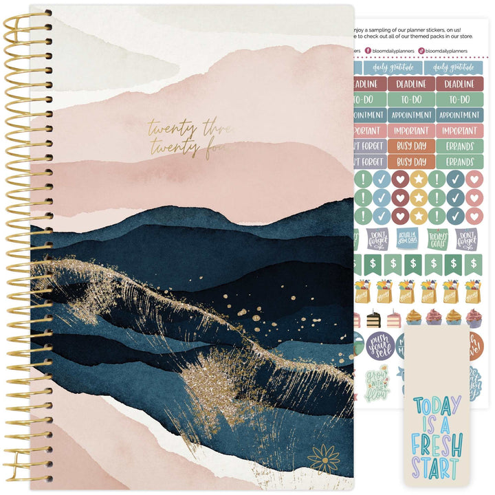 2023-24 Soft Cover Planner, 5.5" x 8.25", Golden Hour
