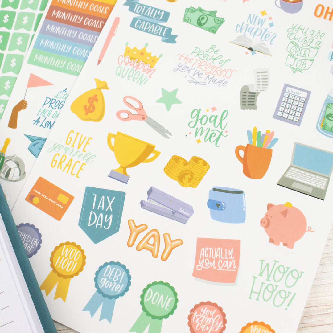 1 Sheet Planner Stickers, Coloful Post Office Planner Stickers, 49 Envelope  Planner Stickers, Printed Stickers, Stickers for Journaling, Stickers for