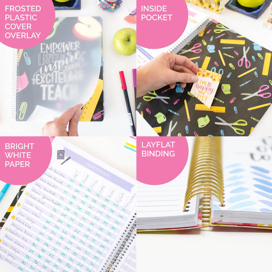 Chalkboard Style Teacher Planner / Teacher Lesson Planner – bloom daily ...