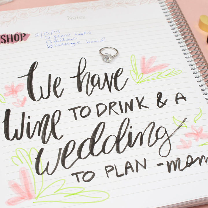 Wedding Planner & Calendar, Silver Floral