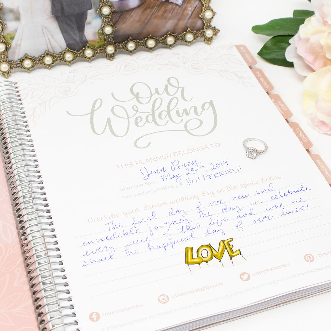 Wedding Planner & Scrapbook - Engagement Gift - bloom daily planners