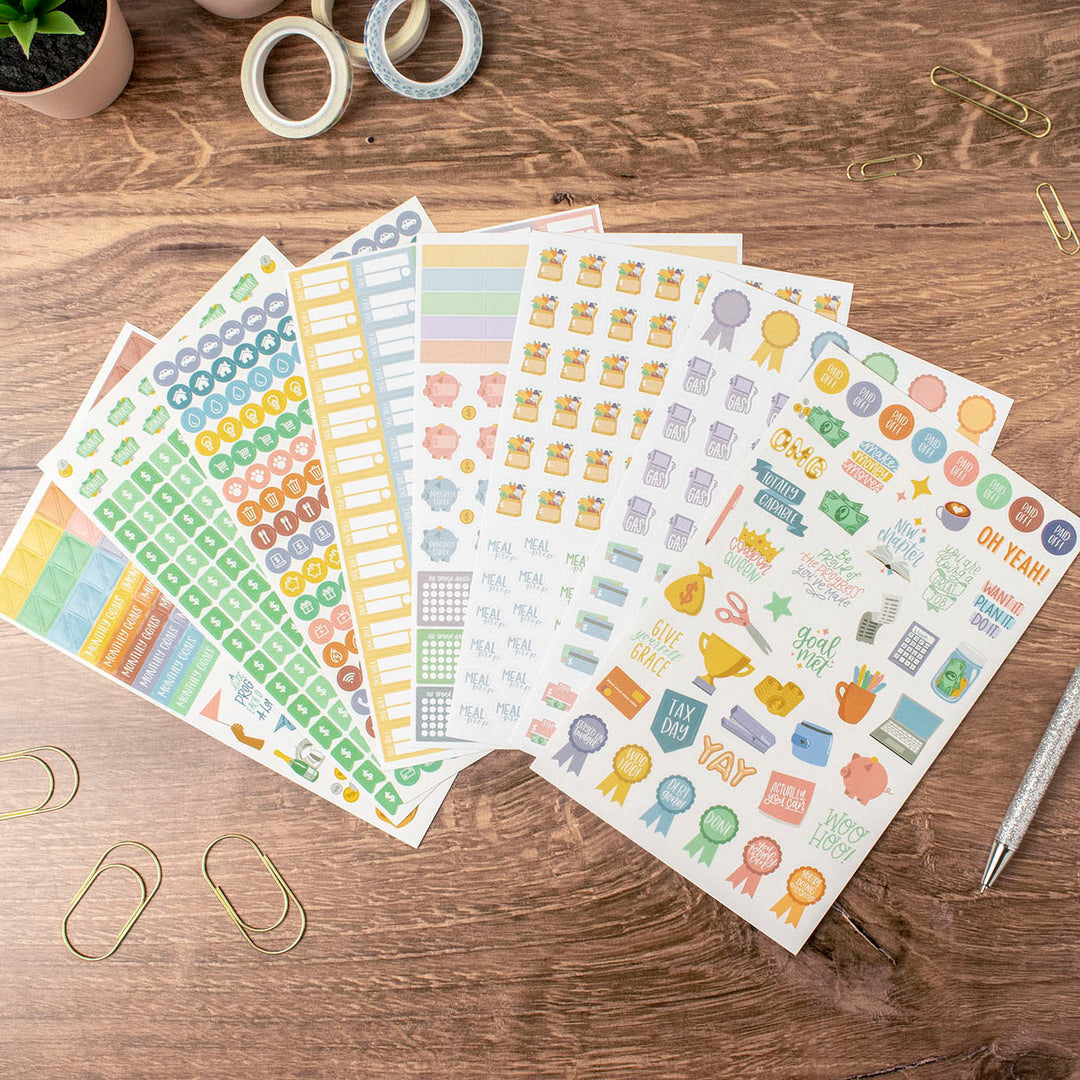 Month Stickers, Overview Stickers, Journal Stickers, Planner