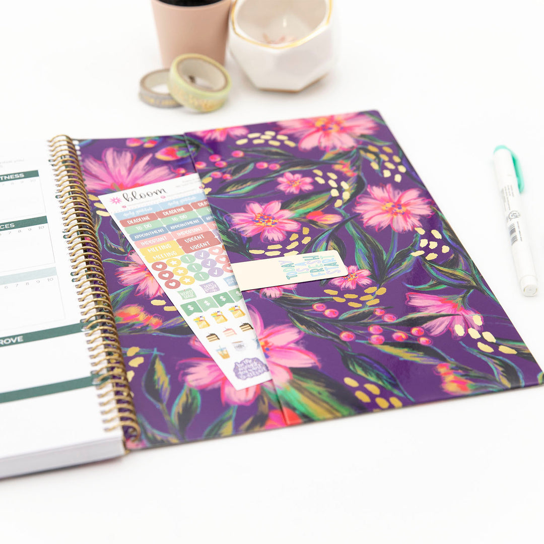 2023-24 Soft Cover Planner, 8.5" x 11", Fluorescent Floral