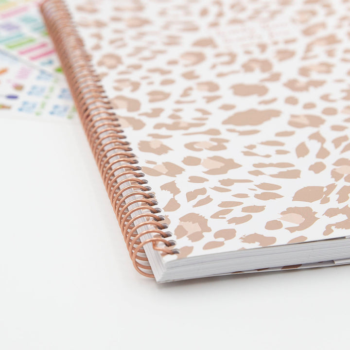 2023-24 Soft Cover Planner, 8.5" x 11", Tan Leopard