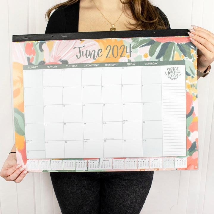 2023-24 Desk & Wall Calendar, 16" x 21", Seasonal