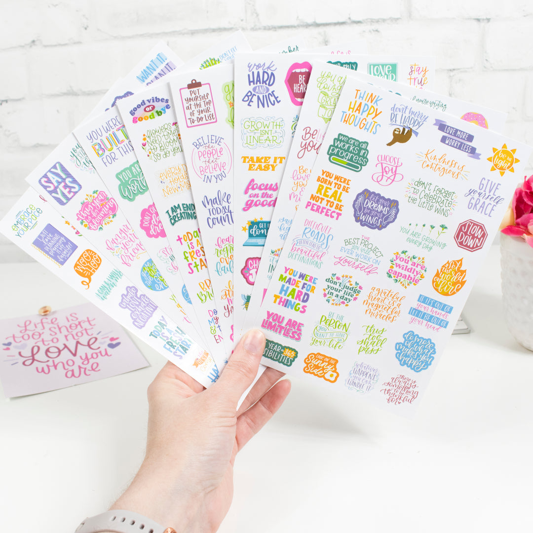 480 Pieces Motivational Stickers Inspiring Planner Inspirational