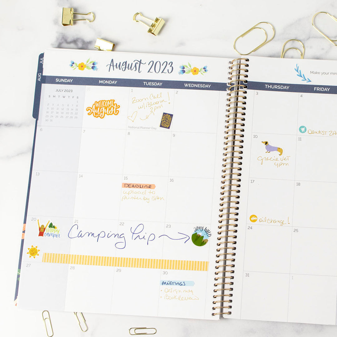 2023-24 Soft Cover Planner, 8.5" x 11", Golden Hour