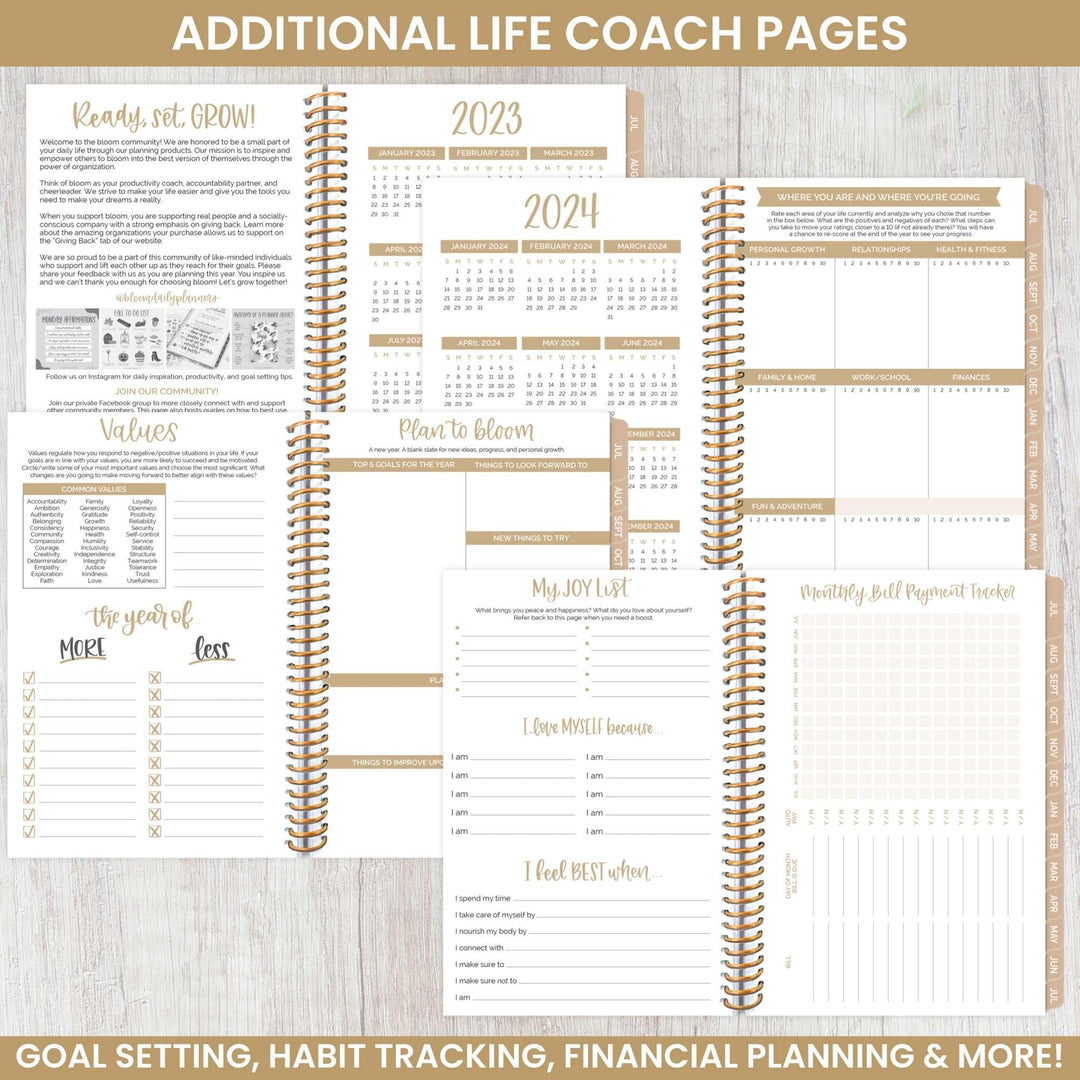 2023-24 Soft Cover Planner, 4" x 6", Tan Leopard