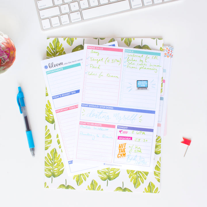 Planning Pad, 6" x 9", Double Sided Planning Pad, Teal
