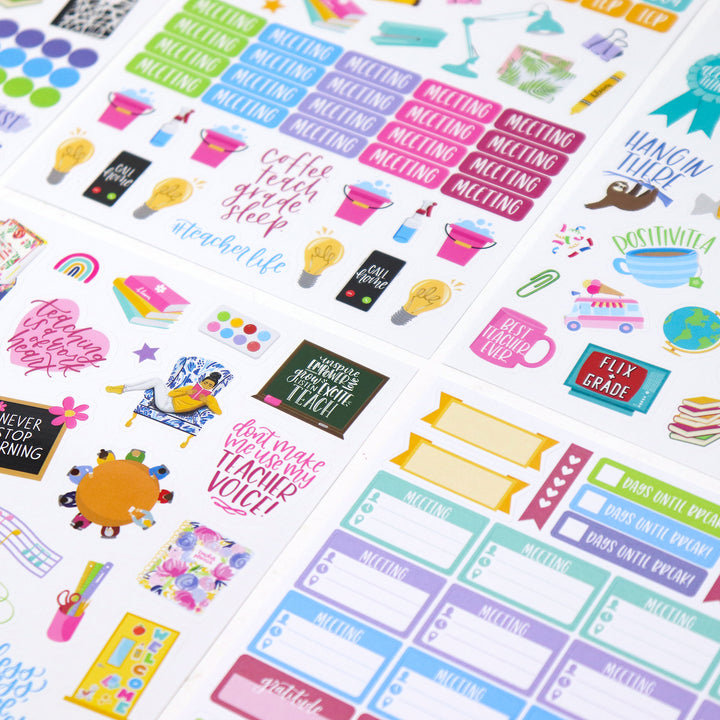 Sticker Sheets, Teacher Planner Stickers V2