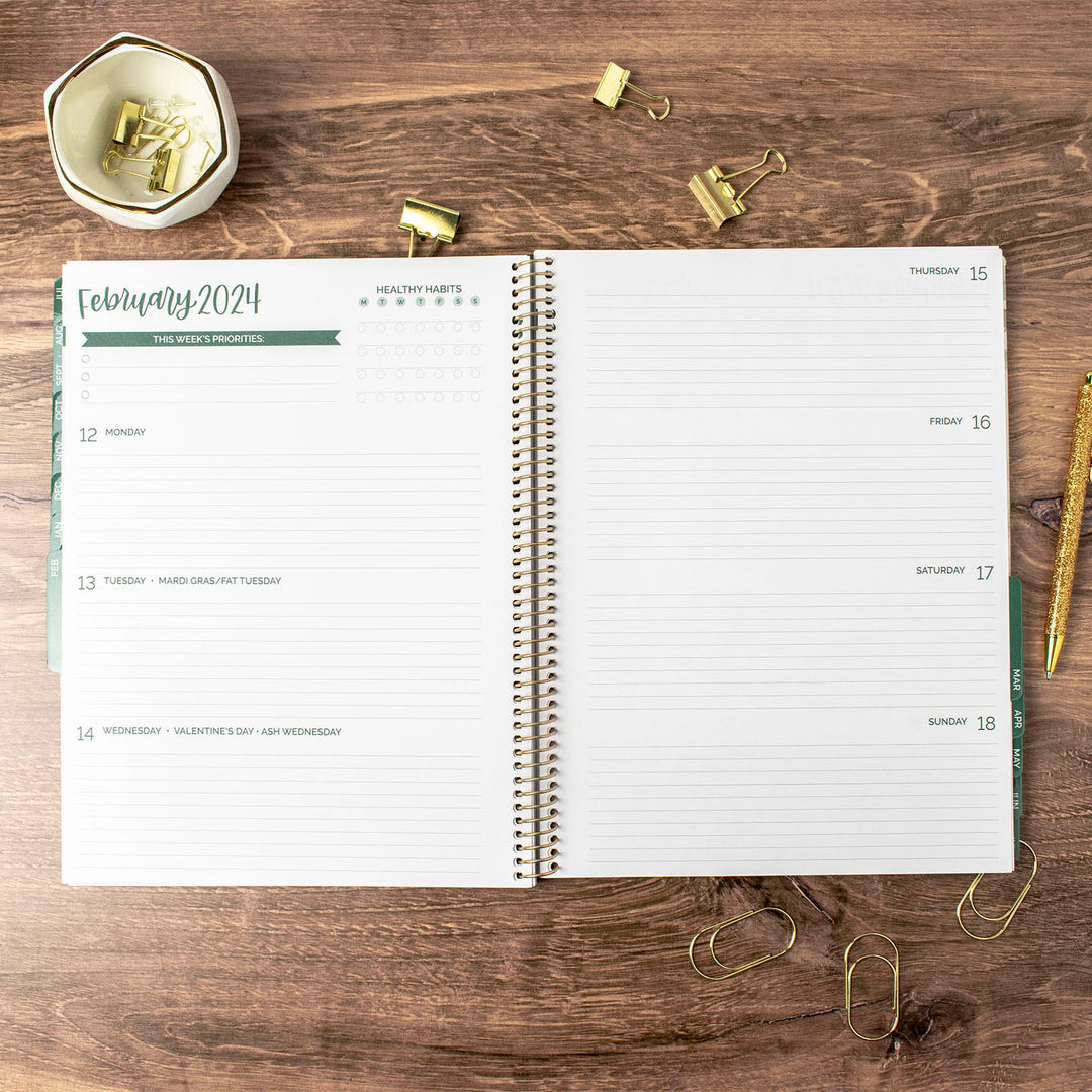 2023-24 Soft Cover Planner, 8.5" x 11", Fluorescent Floral