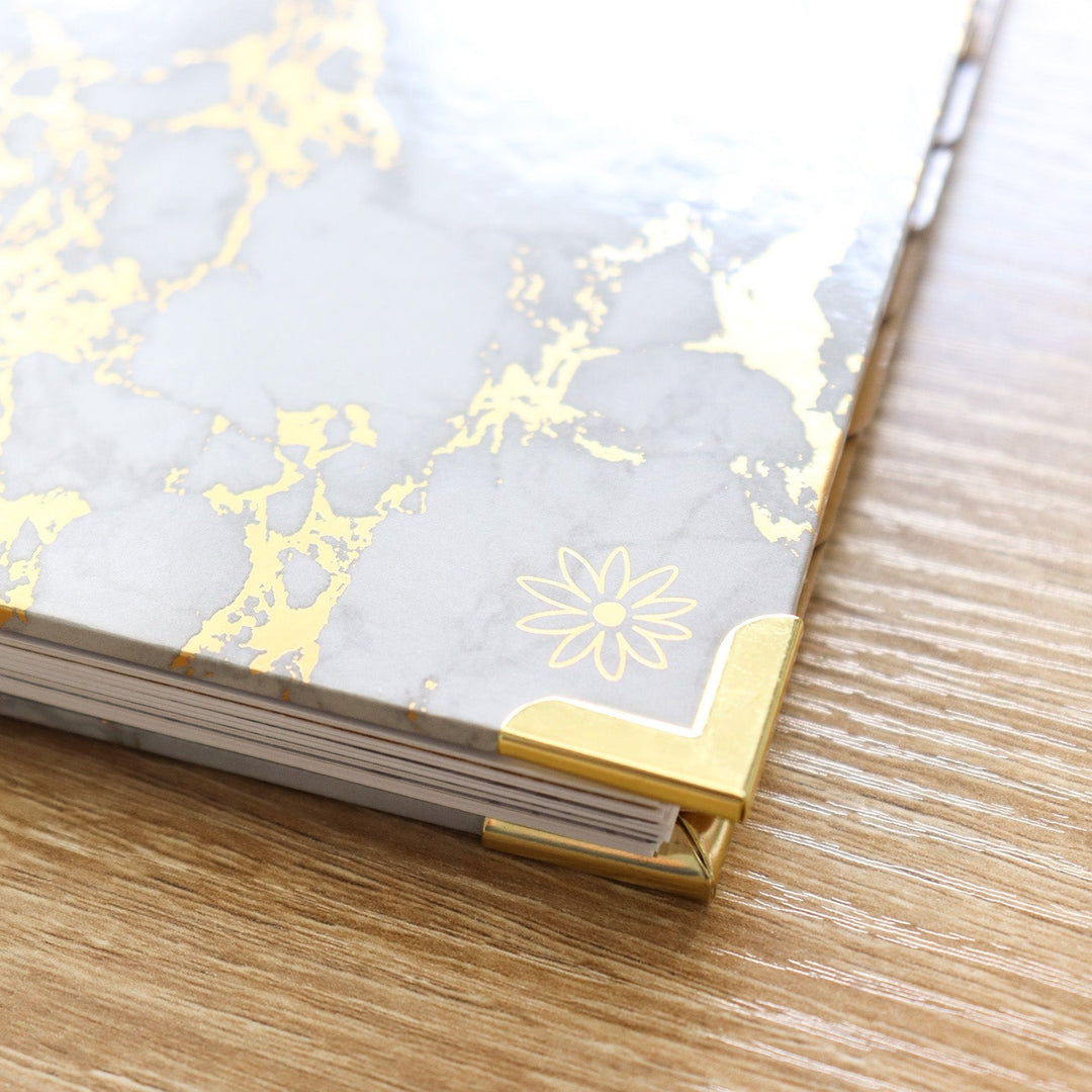 Contact Book, Marble Gold Stamp