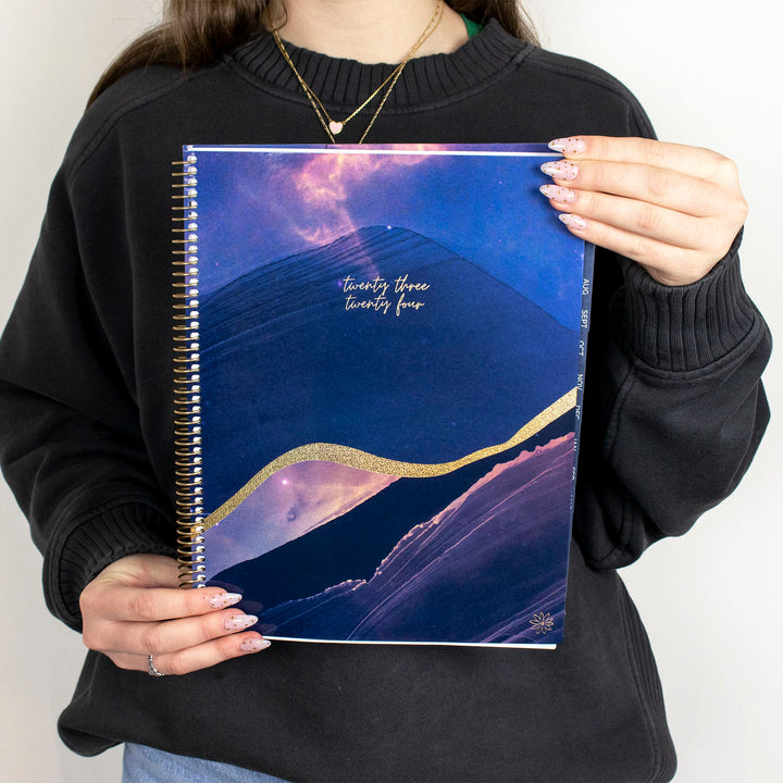 2023-24 Soft Cover Planner, 8.5" x 11", Midnight Mountains