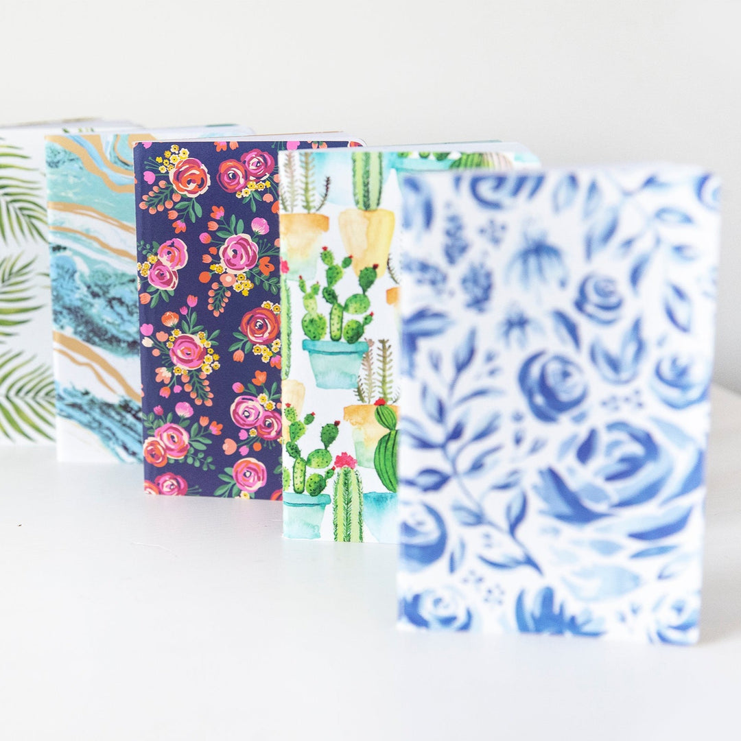 Mini Lined Notebook Set of 5, Assorted Patterns