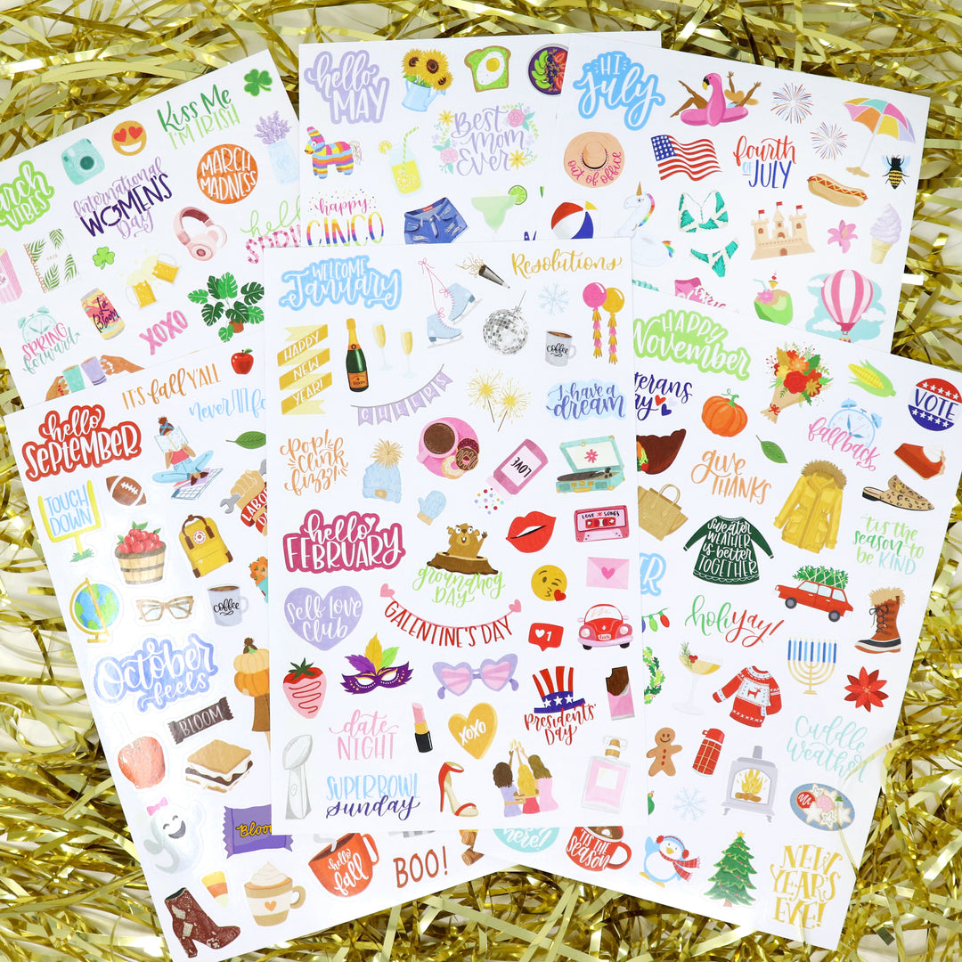 Planner Sticker Sheets, Holiday Planner Decorating Stickers - bloom – bloom  daily planners