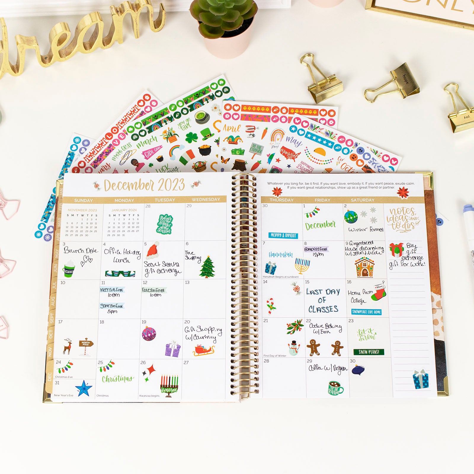 24 Sheets Daily Planners Monthly Celebrations Planner Stickers Monthly  Sticker Book Planner Stickers and Accessories for Calendar Planning