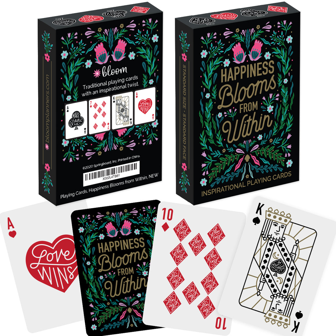 Playing Cards, Happiness Blooms From Within