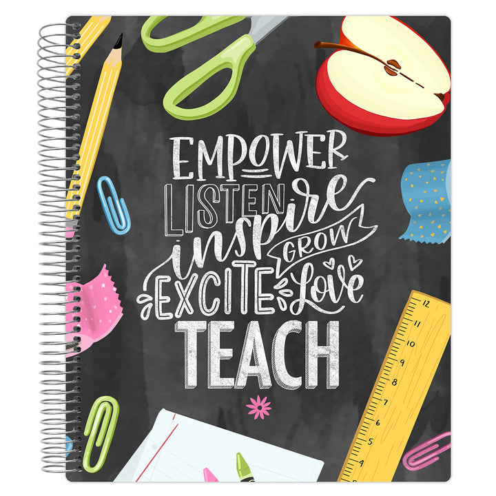 Undated Teacher Planner & Calendar, Chalkboard