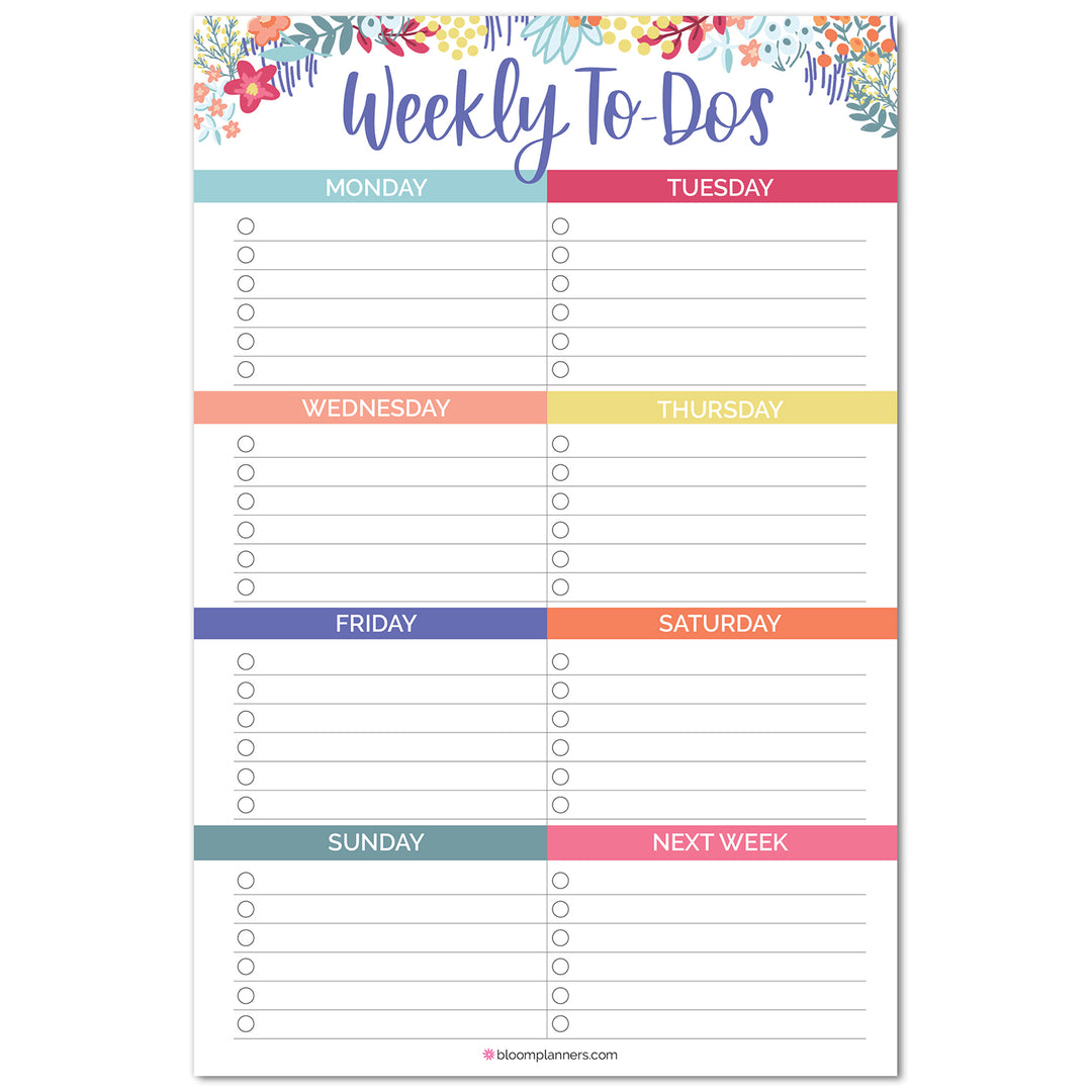 Weekly To-Dos with Magnet, 6 x 9 - bloom daily planners